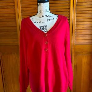 Rich RED classy v-neck sweater